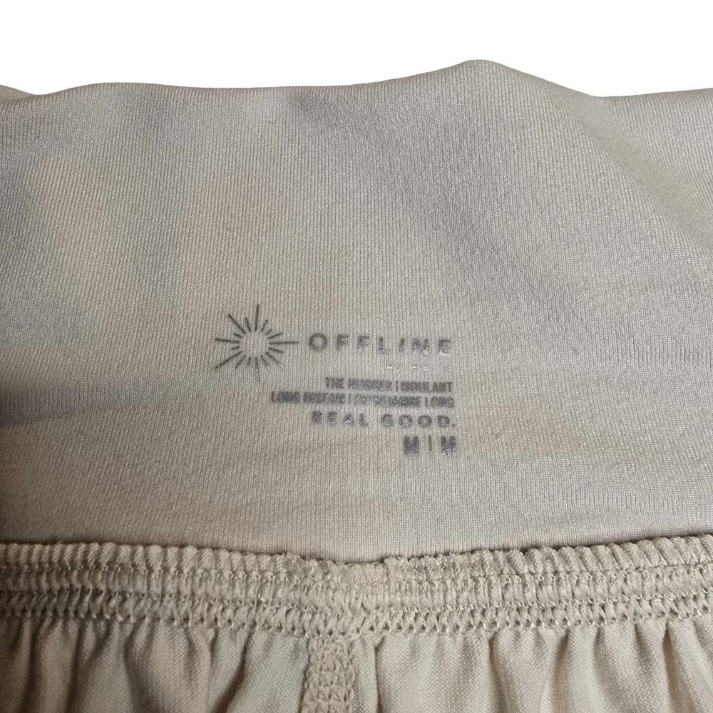 aerie Cream Wide-Leg Split Pants - Picture 8 of 10